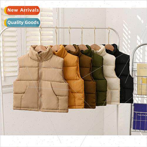 Childrens collar cotton vest boys and girls fall and winter
