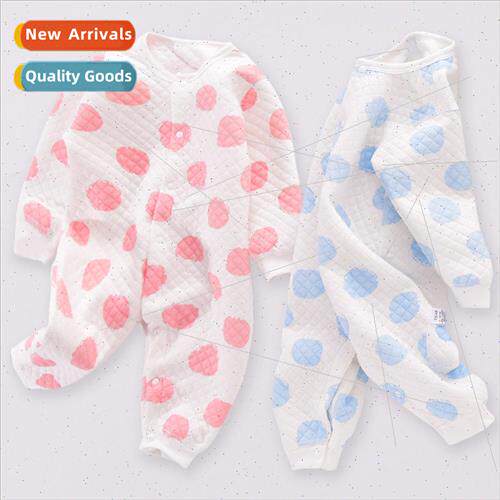 Baby onesie fall and winter clothing cotton clothes thickene