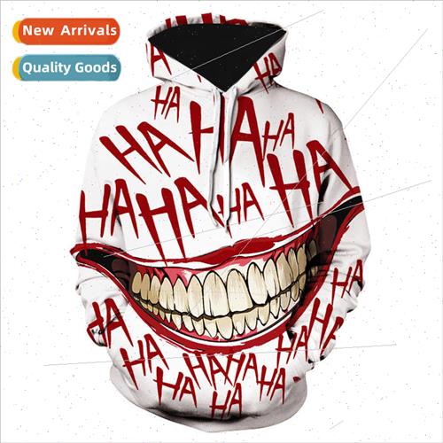 jack 3D Digital Printed Clown Hooded Sweatshirt Scary Clown