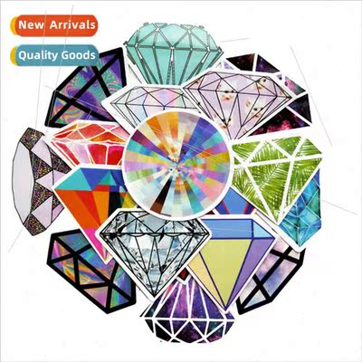 Diamond stickers glossy film/transparent  18 stickers hot mo