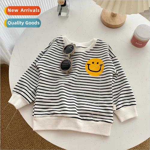 ins spring and fall clothing men and women baby striped swea