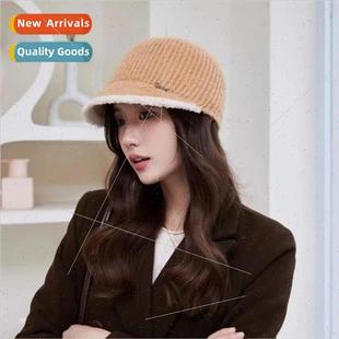 winter knitted hat fall wome equestrian and brim 2023 small
