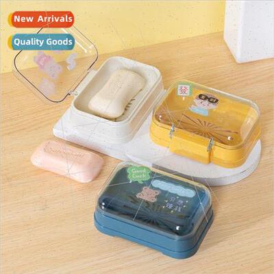 Flip Soap Box Drainage hole-free bathroom soap box with lid
