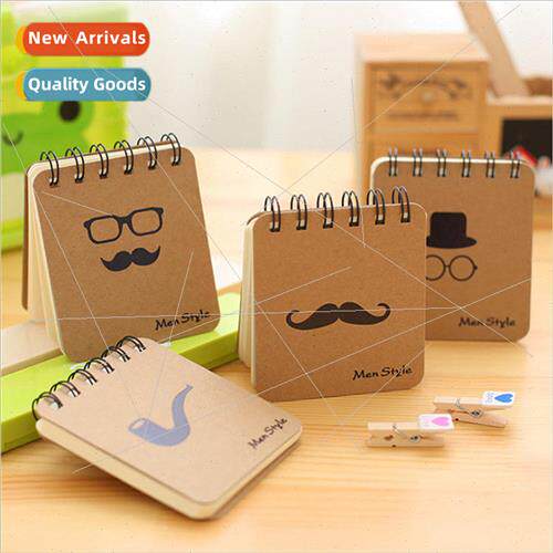 Beard coil book kraft paper thickened portable notepad small