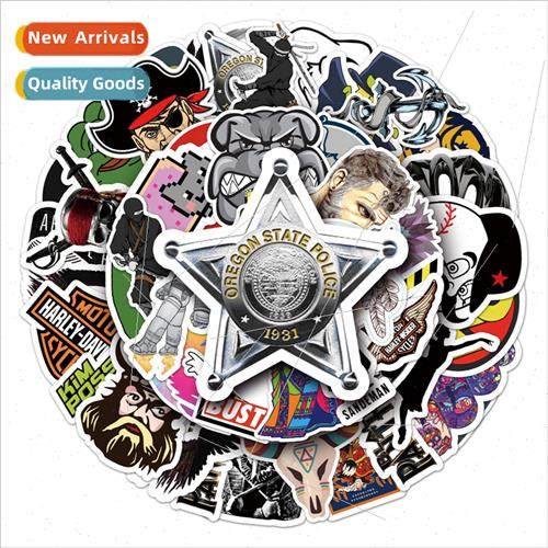 50 personalized rock graffiti stickers luggage laptop scoote