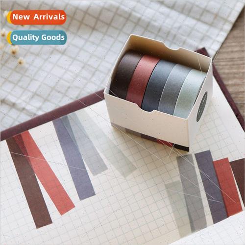 Washi tape 5 rolls of solid color series handbook hand torn