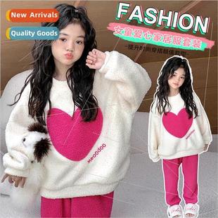 Girls pajamas 2023 fall and winter clothing new big children