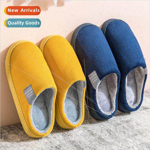 2023 cotton slippers female home home indoor warm couple plu