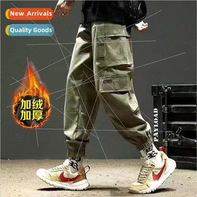 Work pants mens fall loose card drawstring feet teenage Kore