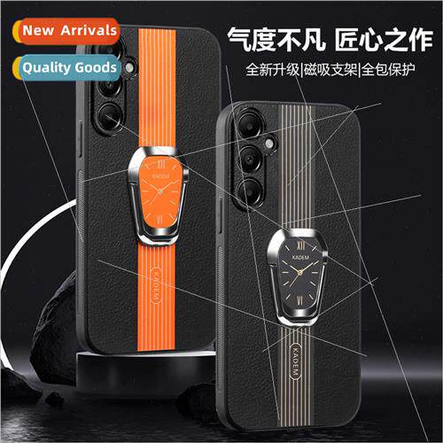 适用 Samsung A05S leather cell phone case A15 car magnetic A