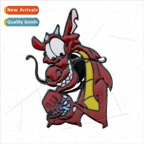 2020 New Movie Peripherals Mushu Dragon Cartoon Enamel Badge