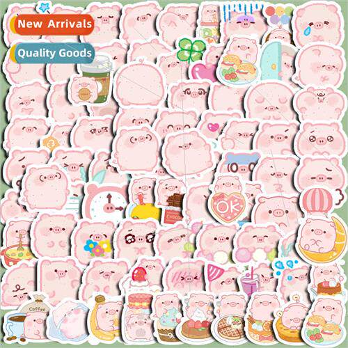 Korea Ins cute cartoon pig stickers suitcase stickers thermo