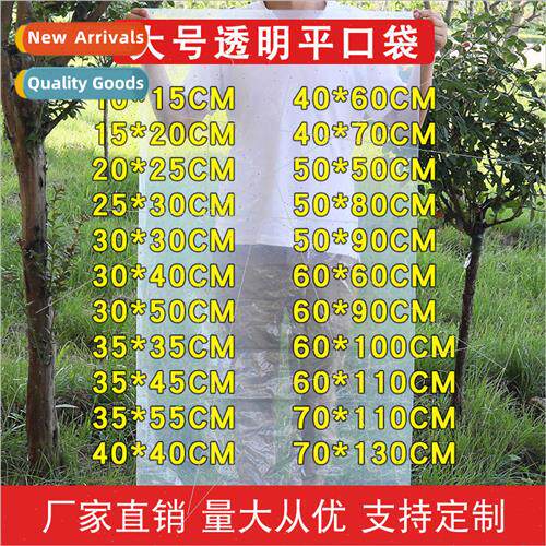 Large plastic bags transparent pe flat pockets storage quilt