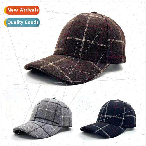 New England plaid tweed baseball cap hat mens casual duck to