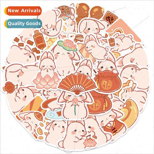 40 Cute Blessed Bunny Stickers DIY Laptop Mug Waterproof Sti