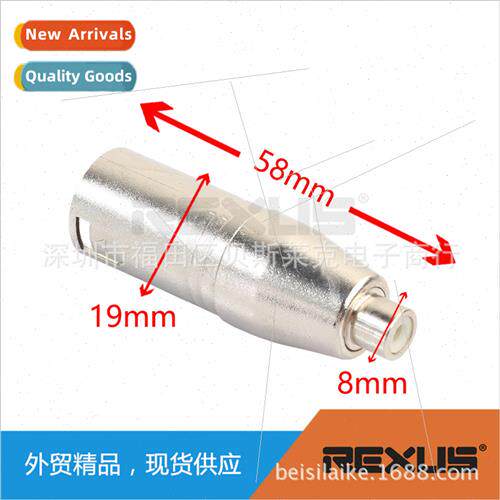 New zinc alloy 3-pole XLR male ca to RCA female audio adapte