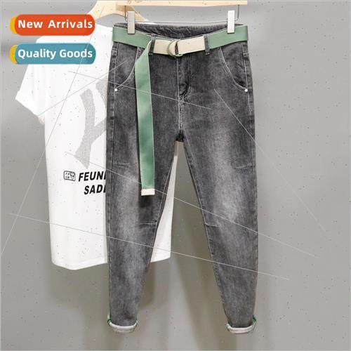 Jeans mens summer thin section loose nd casual slightly coll