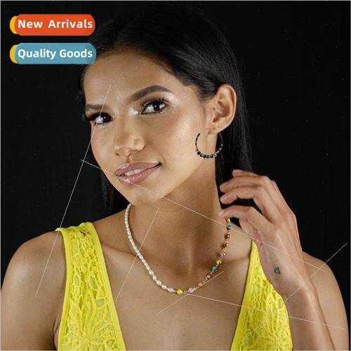 Work new rice beads water drop jewelry creative earrings exa