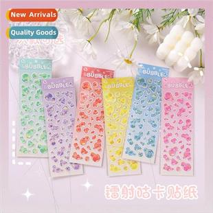 stickers color photo bubble sma card glitter goo Korea laser