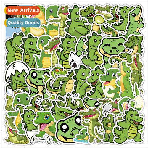 50 cartoon crocodile stickers laptop hand water cups schoolb