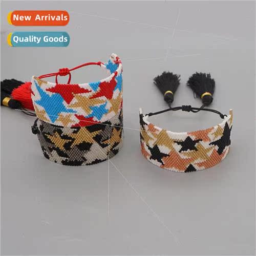 Rice bead bracelet female retro geometric bohemian ethnic  p