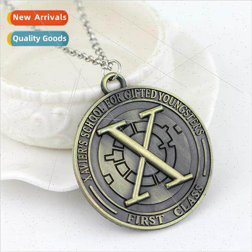 Popular jewelry movie  X-Men logo necklace fashion retro pen