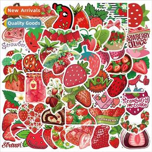 strawberry fruit stickers graffiti motorc luggage cartoon
