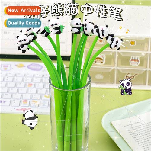 Cute panda silicone neutral pen students creative learning s