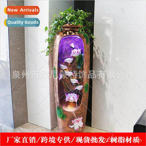 New Chinese lotus rhyme wigwam fountain floor ornaments busi