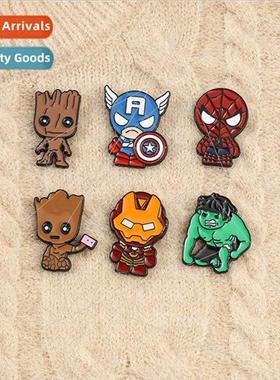 Creative new Marvel surrounding brooch Spider-Man Iron Man C