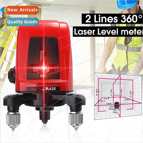 Portable 360 degree red light level meter laser 2 line high