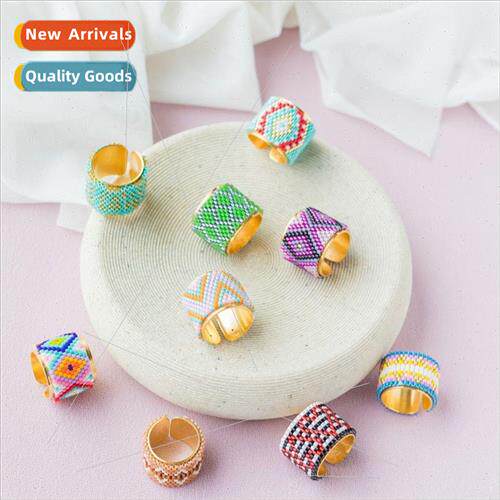 INS Newest Fashion Fashion Stainless Steel Ring Antique Rice