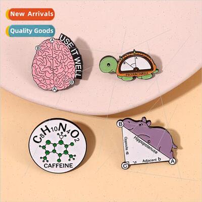 Medallion Math 适用mula Alloy Brooch Cute Critter Turtle Hip