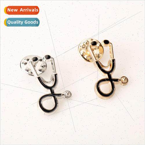 Personalized cartoon doctor stethoscope pin creative metal b
