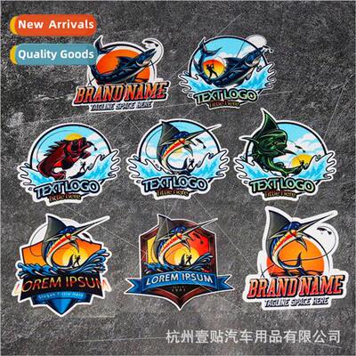 Fishing Air 适用ce Roadster car stickers wild fishing black