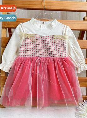 Baby girl princess dress 2023 fall small fragrant wind white