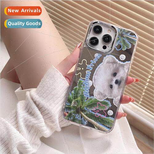 ins summer niche coconut dog 适用 iPhone 13 mirror 14ProMax