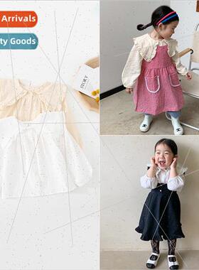 Korean childrens clothing girls shirt 2022 spring new childr