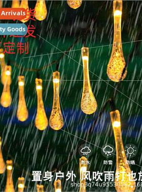 LED Solar Water Drops String ghts Christmas Halloween Ambien
