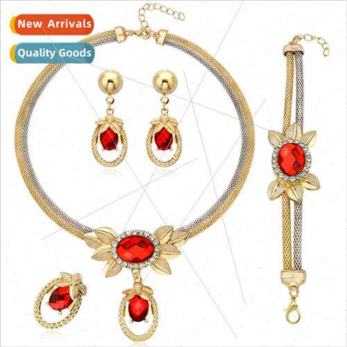 Jewelry Fashion Banquet Necklace Earrings Bracelet Set of 4