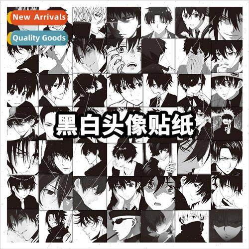 Cartoon black and white avatar stickers cartoon ins wind big