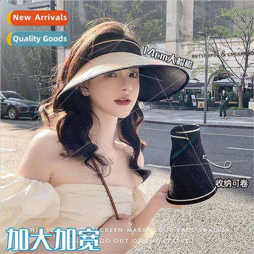 UPF50 large brim summer cycling anti-ultraviolet hollow top