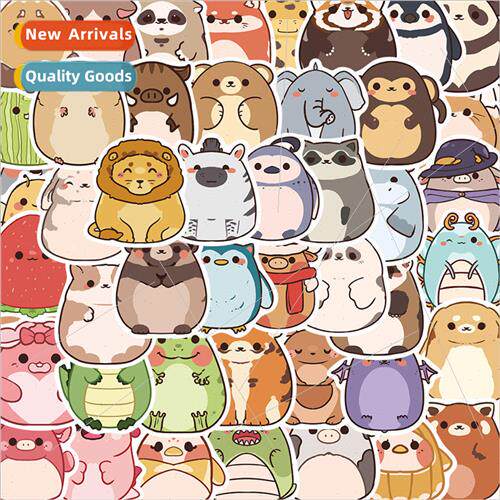 50 cute cartoon animal egg graffiti stickers decorative lugg