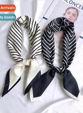 Small silk scarf small square scarf female spring and fall K