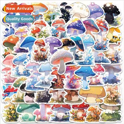 50 colorful anime wind cartoon mushroom graffiti stickers lu