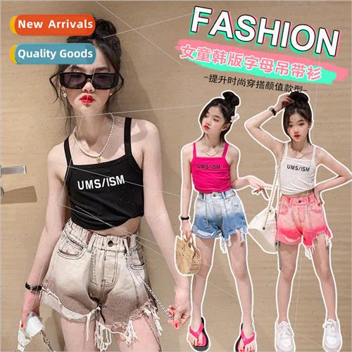 Girls summer suit 2023 new fashion girls middle and large ch