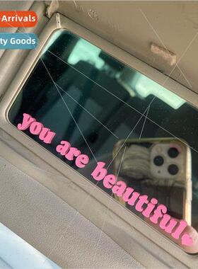 Car Rearview Mirror Decoration Makeup Mirror Sticker You are