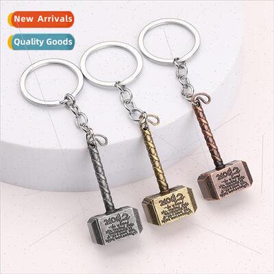 Captain America Thor Keychain Metal Hammer Keyring Avengers