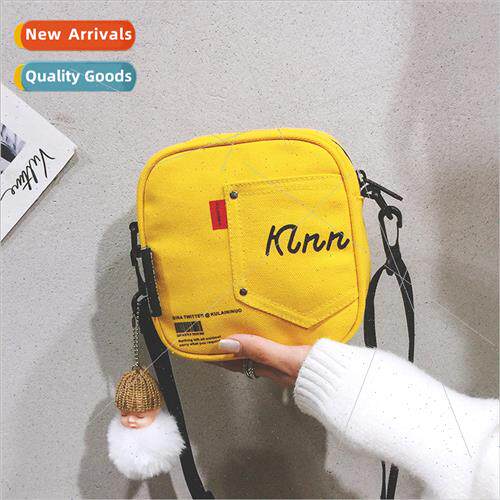 Hanging Canvas Bag Female New Student Shoulder Crossbody Cut