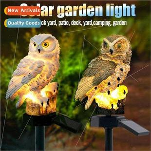 Ground Owl Patio Garden Lamp Outdoor ghts LED Resin Solar